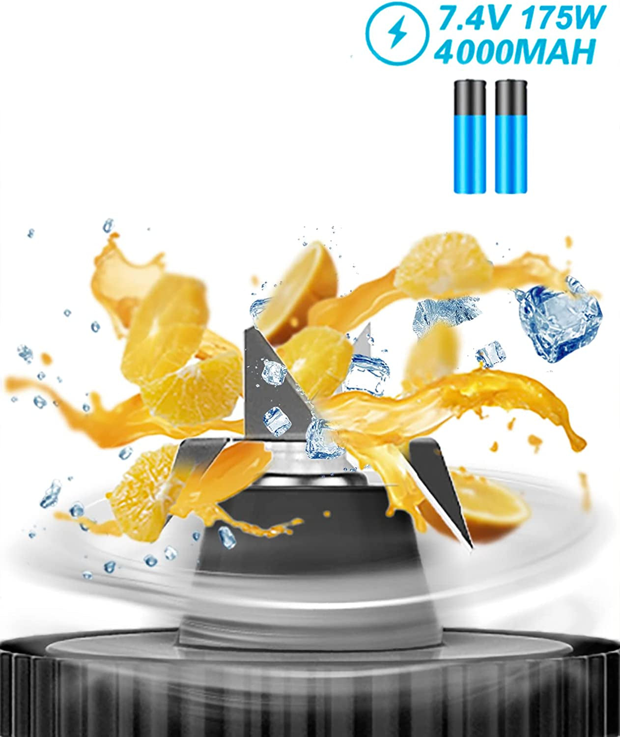 Smoothie Blender with USB Rechargeable Blender Cup, Portable Design for Shakes and Smoothies, Personal Blender to Go (Yellow)