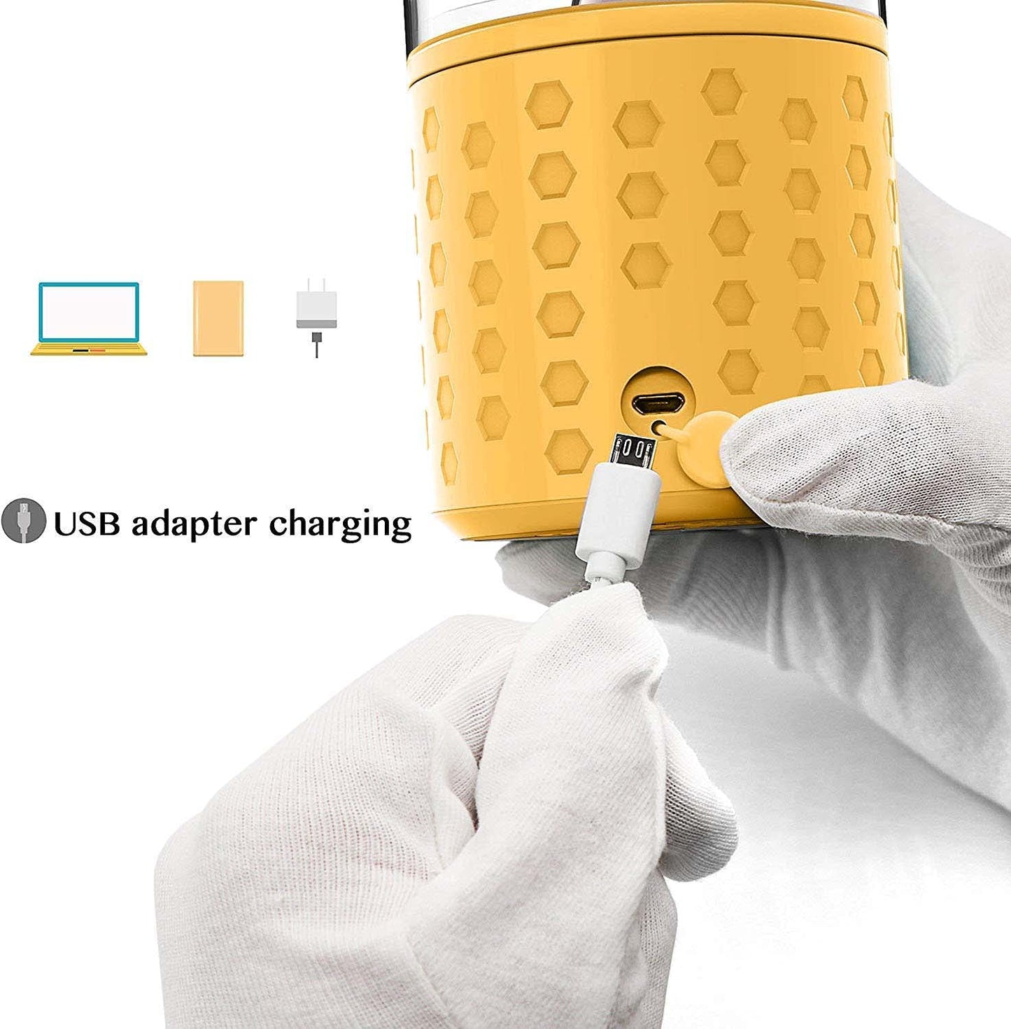 Smoothie Blender with USB Rechargeable Blender Cup, Portable Design for Shakes and Smoothies, Personal Blender to Go (Yellow)