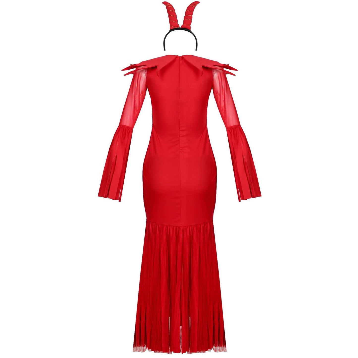 Red Halloween Long Sleeve Evil Female Devil Costume