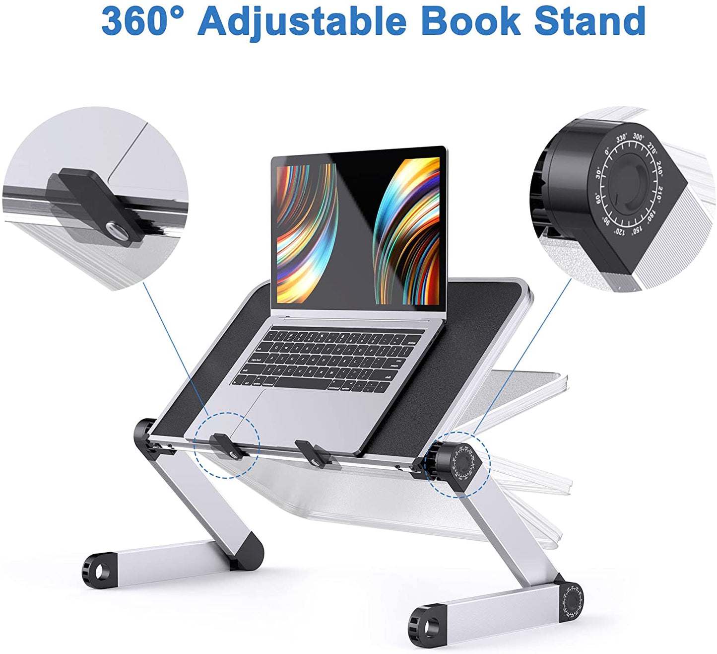 Adjustable Laptop Stand Table for Office,Portable Foldable Lift Bracket Aluminum Ergonomics Design,Office or Home Desk Suitable for Ipad,15.7in,Amazon Platform Banned