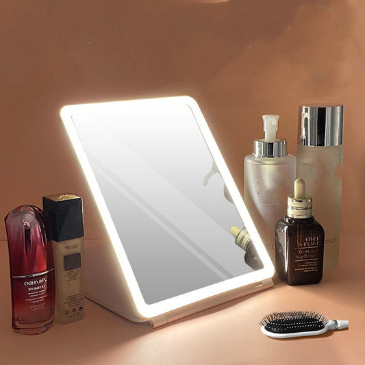 Clamshell Desktop Led Touch Dressing Mirror With Light