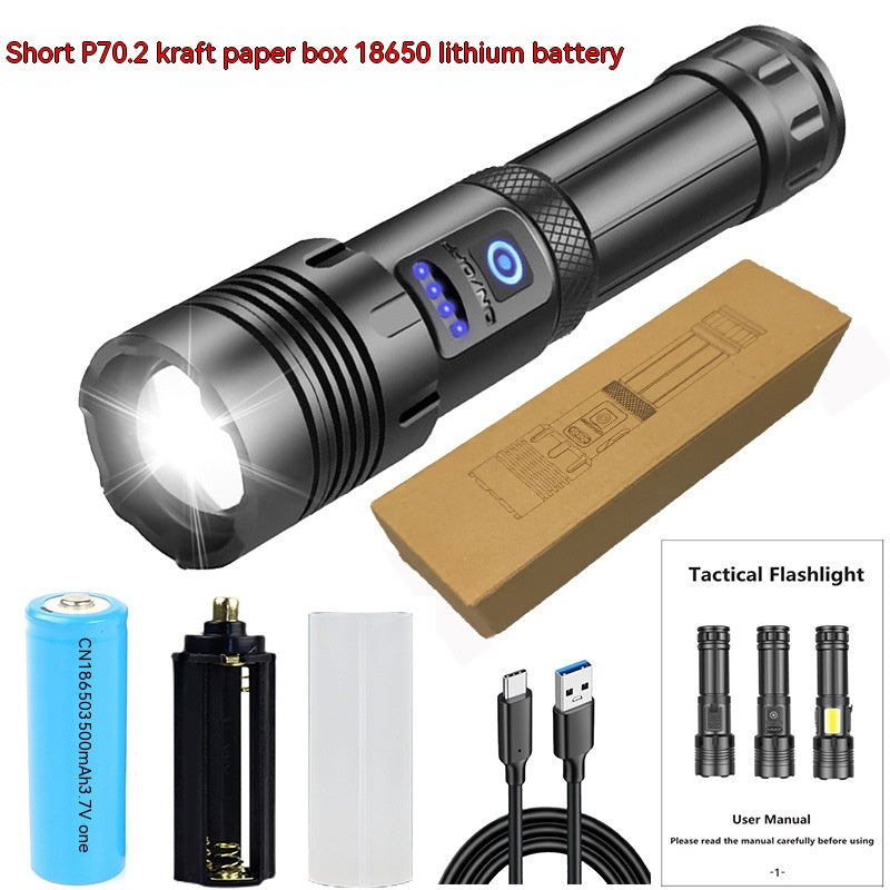 Strong Light Flashlight Outdoor Camping Emergency Rechargeable