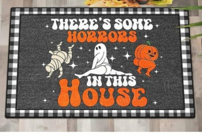 Family Holiday Atmosphere Creative Pumpkin Funny Printed Mat