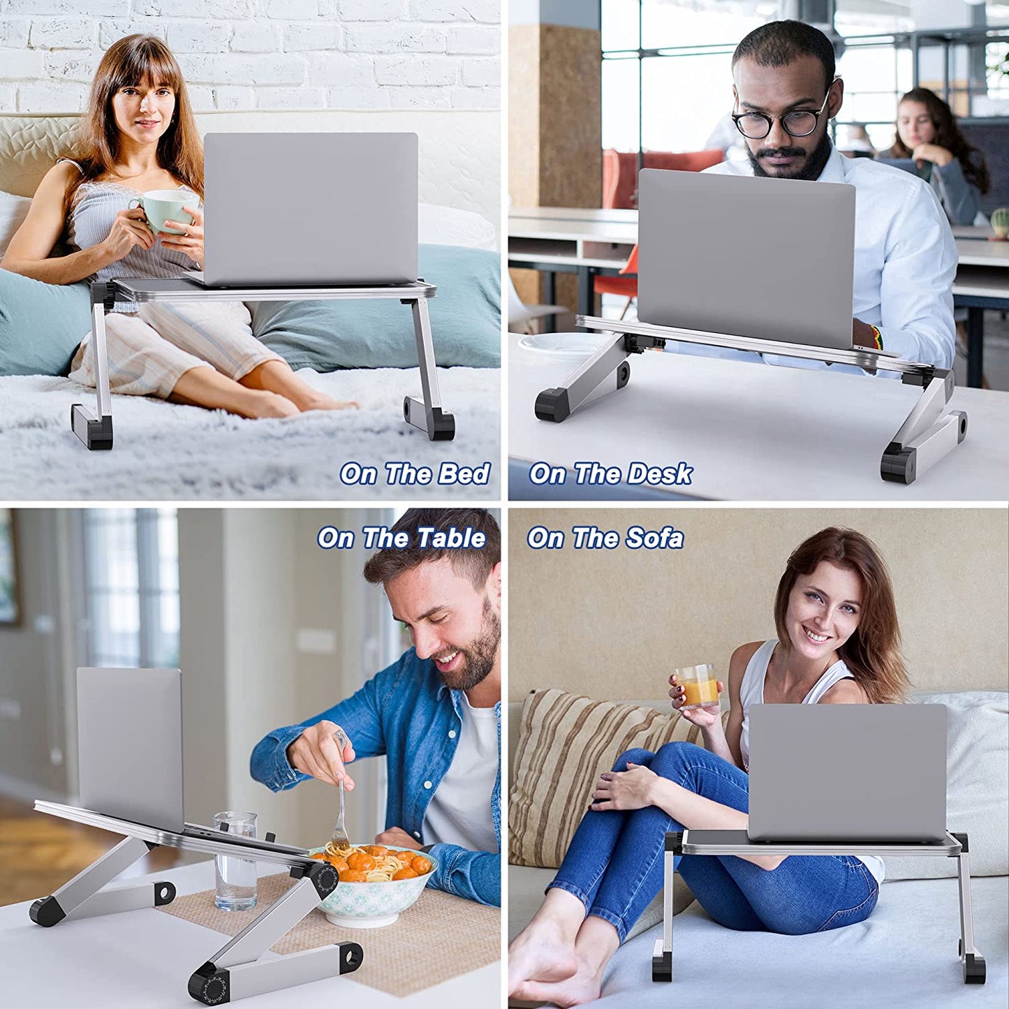 Adjustable Laptop Stand Table for Office,Portable Foldable Lift Bracket Aluminum Ergonomics Design,Office or Home Desk Suitable for Ipad,15.7in,Amazon Platform Banned