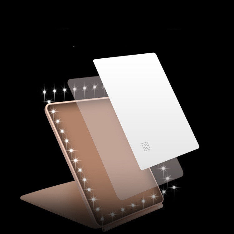 Clamshell Desktop Led Touch Dressing Mirror With Light