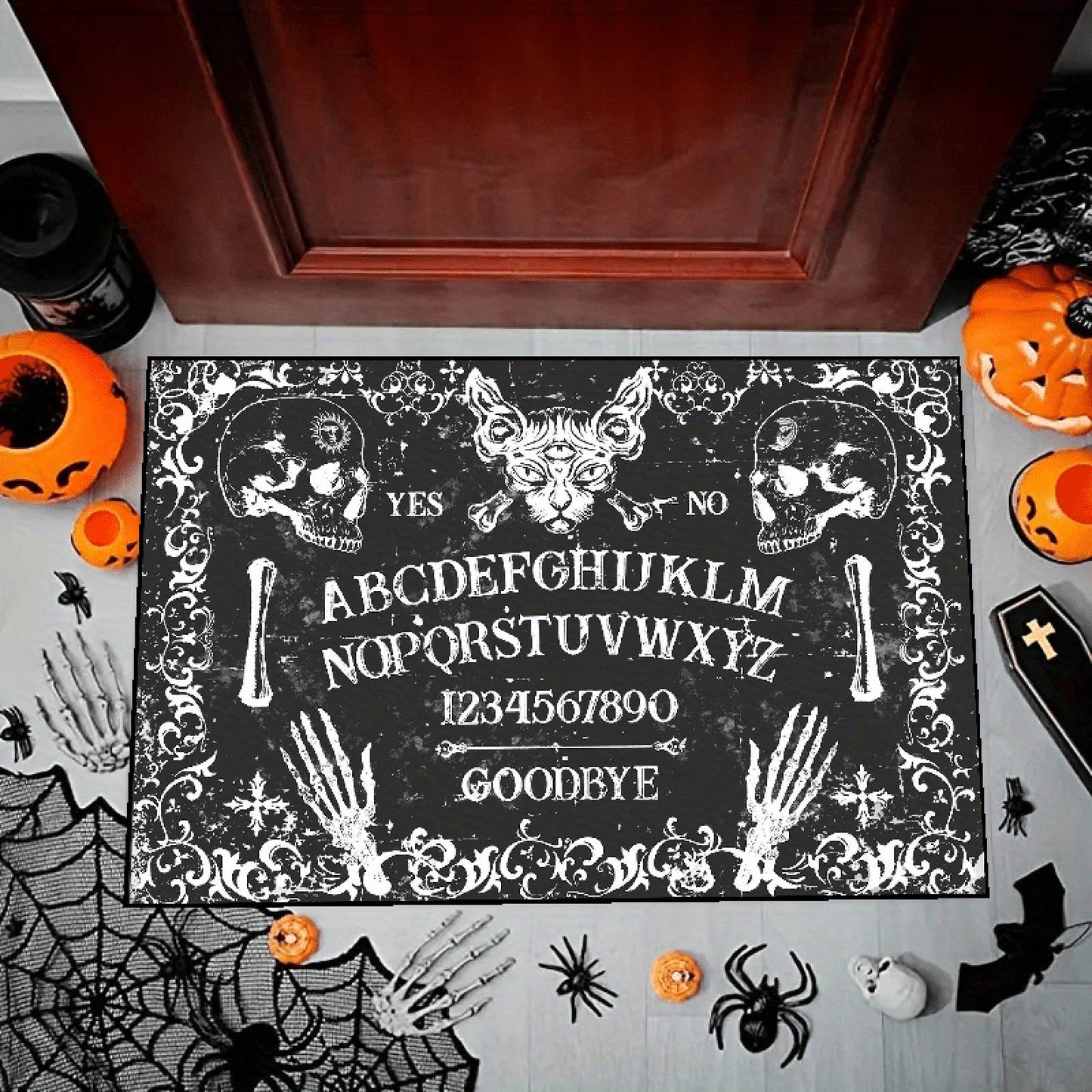 Family Holiday Atmosphere Creative Pumpkin Funny Printed Mat