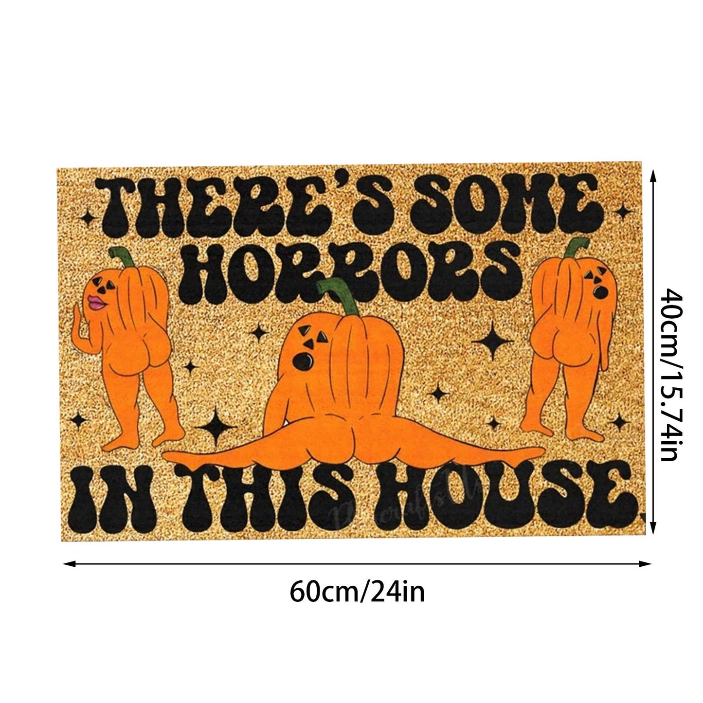 Family Holiday Atmosphere Creative Pumpkin Funny Printed Mat