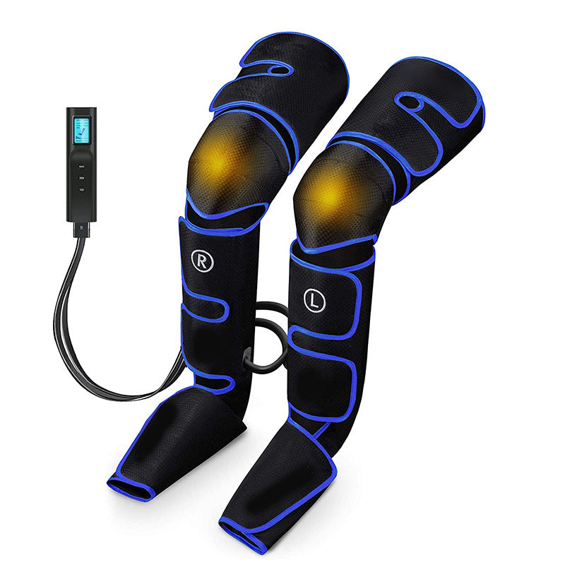 Leg Massager, Air Compression for Circulation Calf Feet Thigh Massage, Muscle Pain Relief, Sequential Boots Device with Handheld Controller with Knee Heat Function