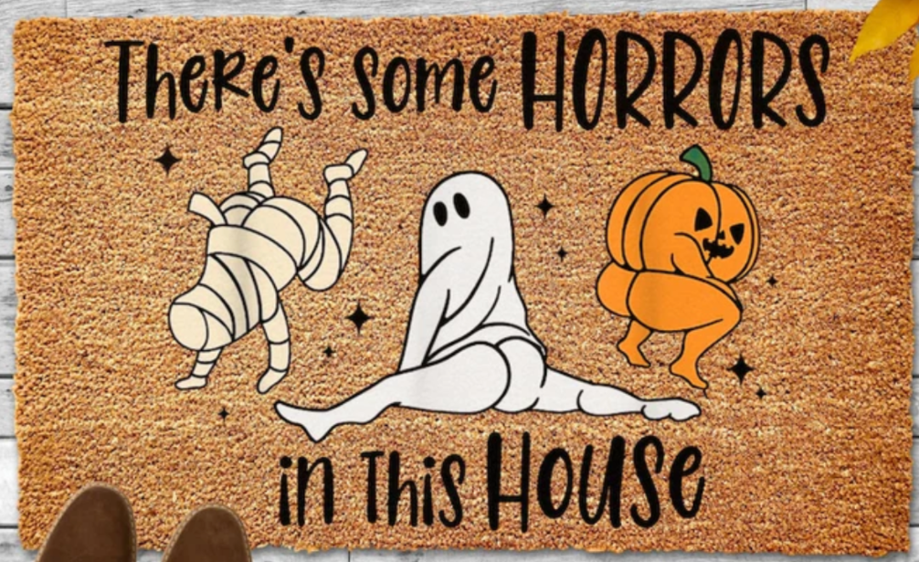 Family Holiday Atmosphere Creative Pumpkin Funny Printed Mat
