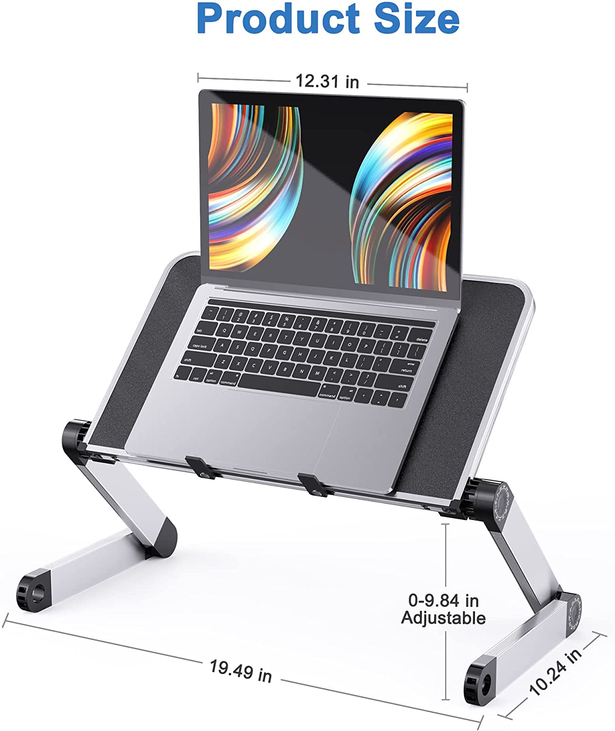 Adjustable Laptop Stand Table for Office,Portable Foldable Lift Bracket Aluminum Ergonomics Design,Office or Home Desk Suitable for Ipad,15.7in,Amazon Platform Banned