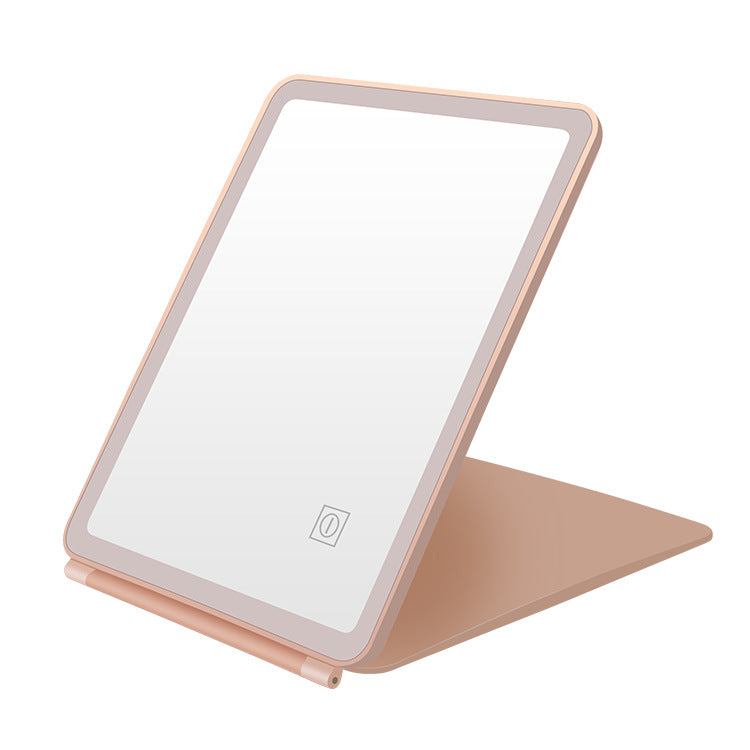 Clamshell Desktop Led Touch Dressing Mirror With Light